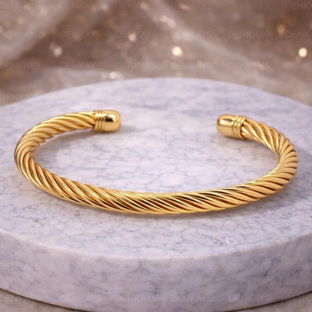Elegant Gold Bangle Set - Picture 5 of 6